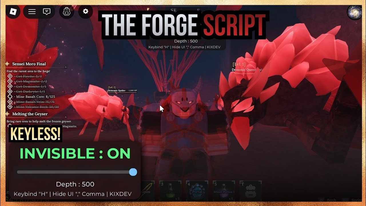 [NO KEY] THE FORGE SCRIPT - Fully Invisible To All Enemy! | Enemy Wont ...