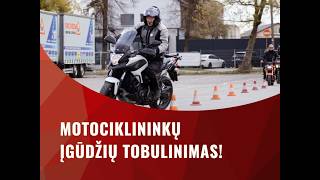 Motociklininkų vairavimo įgūdžių tobulinimas RIGVEDA praktinio mokymo aikštelėje!