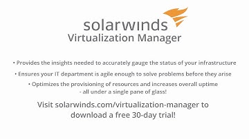 WBT Reviews: Solarwinds Virtualization Manager