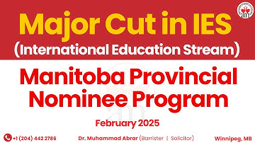 Major cut in International Education Stream – Manitoba Provincial Nominee Program