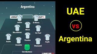 Argentina vs United Arab Emirates। International Friendly match।qatar wc 2022।live match।