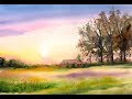 Watercolor Landscape Countryside Painting Demo