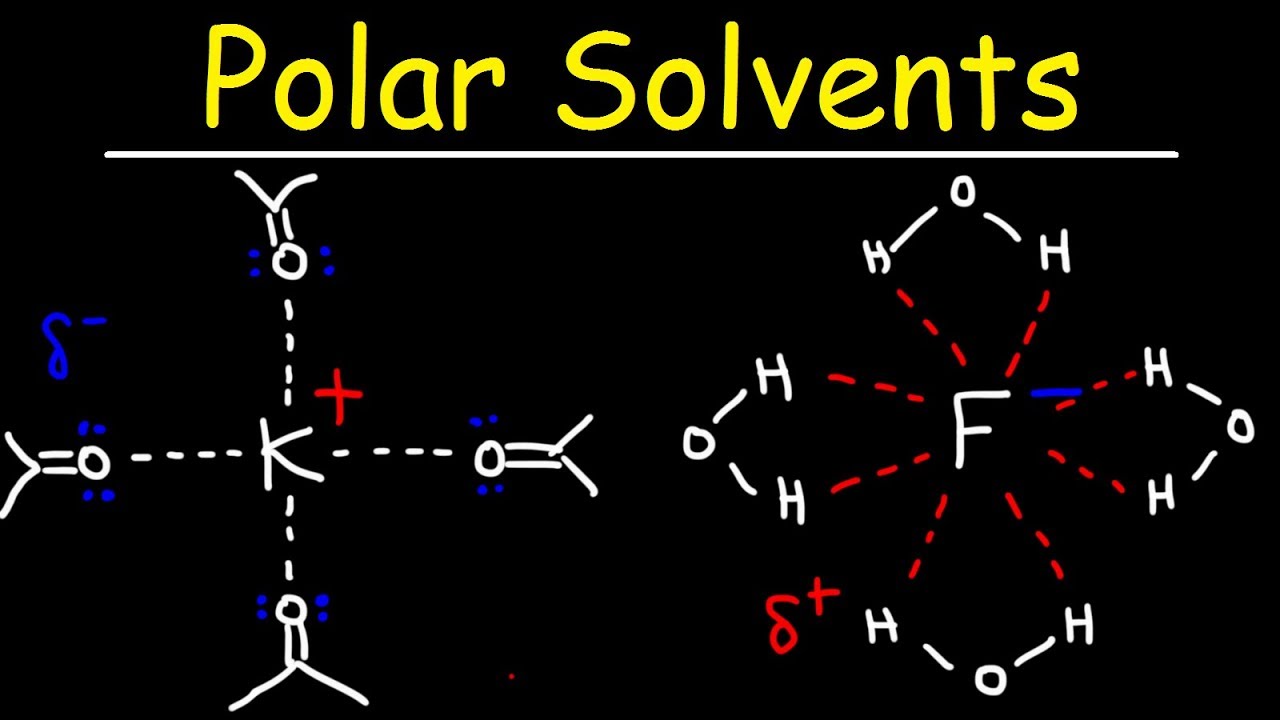 Polar Protic Solvents and Polar Aprotic Solvents For SN1 & SN2 Reactions