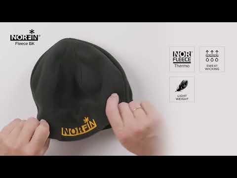 Флісова шапка Norfin Fleece Black, L, видео 1