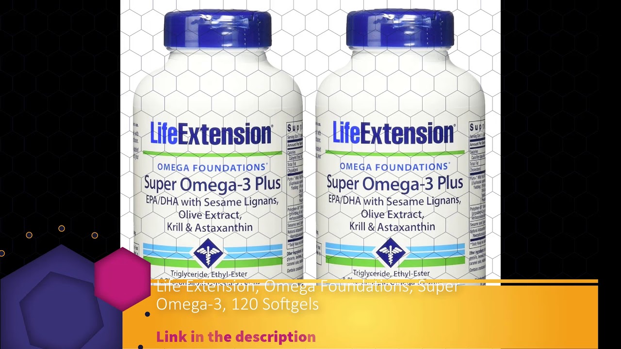 Life Extension, Omega Foundations, Super Omega3, 120 Softgels YouTube