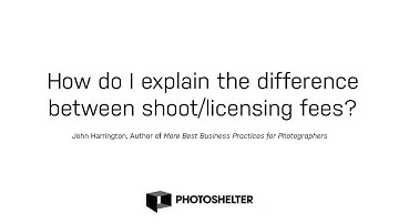 How to Educate Your Photography Clients on Shoot Fees and License Fees