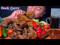 Eating spicy duckcurry  3 red king chillies   christmas mukbang 