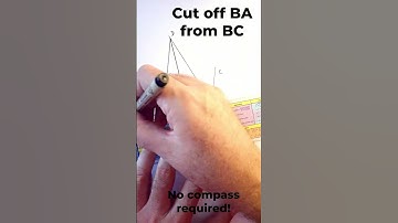 Geometry WITHOUT circles.  No compass required!  Cut off a given length: parallel straightedge