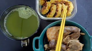 咸货+鸡肉蔬菜饼+蔬菜汁