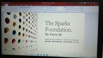 Web Development & Designing internship from The Sparks Foundation.