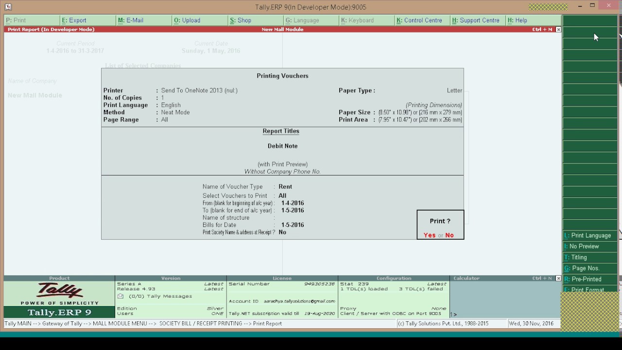 Rent module, Rental Module in Tally ERP9 YouTube