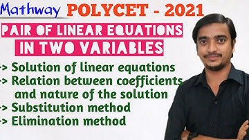 Pair of linear equations in two variables. POLYCET-2021