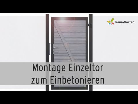 einzeltor-montieren---sichtschutz-mit-gartentor-aufbauen-|-traumgarten