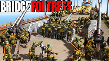 I built the Largest WW2 BRIDGE FORTRESS in NEW Base Building Simulator! - Gates of Hell: Airborne