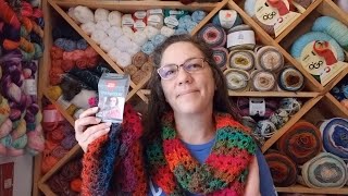 Double V Stitch Scarf Cowl TUTORIAL Red Heart Unforgettable One Skein