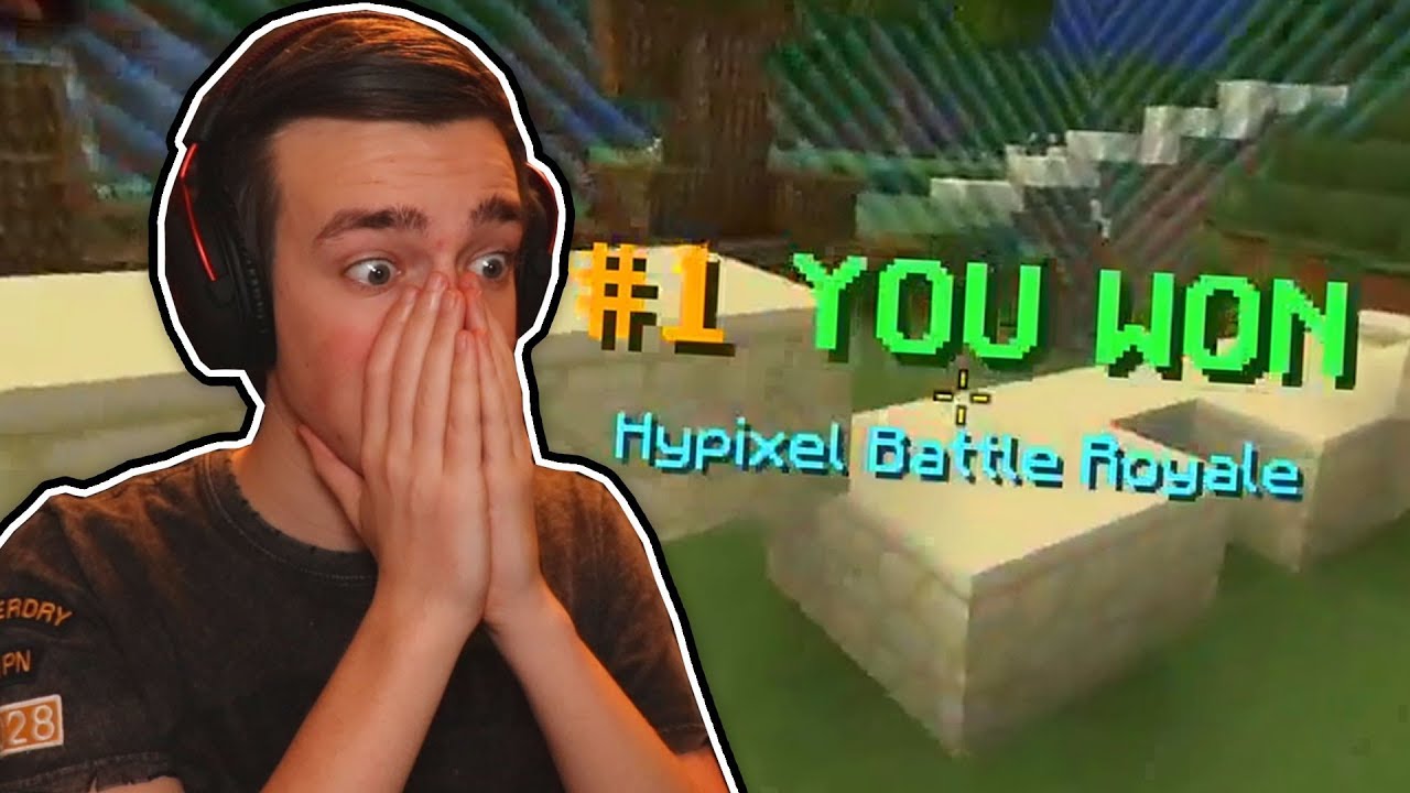 lets play a little game Winning my FIRST EVER Game of Hypixel Battle Royale!