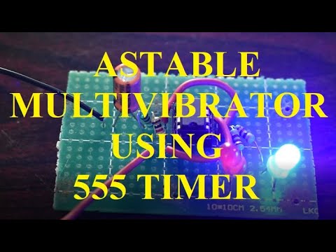 How to Make an Astable Multivibrator using 555 Timer (Analog Electronics Project) - video from Olatus