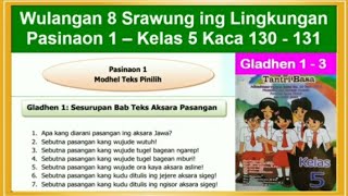 Tantri Basa Kelas 5 Wulangan 8 Pasinaon 1 Gladhen 1 3 Hal 130 131 Bahasa Jawa Kelas 5 Youtube