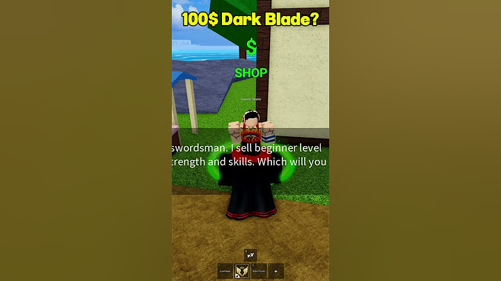 This NPC sells DARK BLADE?