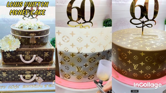 Louis Vuitton Cake, Decorating Cookie, Piping gel, Designer Cake