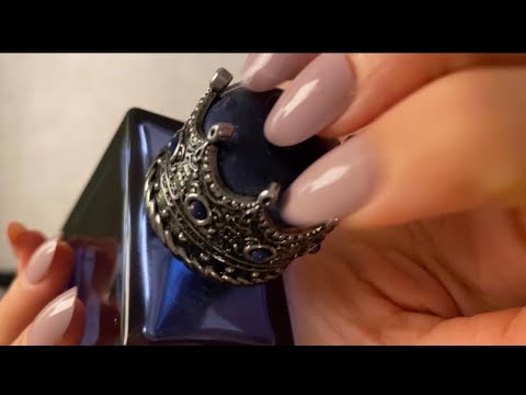 ASMR tingly tapping on random products w/ clicky whispers