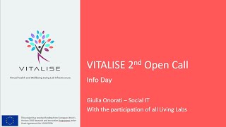 VITALISE INFO DAY 2nd Open Call October 2022