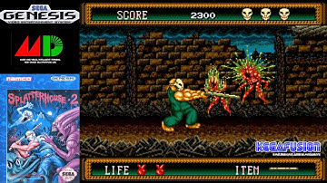 Splatterhouse 2 (1992) SEGA Genesis / Mega Drive Gameplay in HD (KEGA)