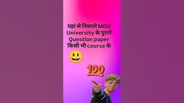 Download kare MDU university ke previous year ke question paper 😃#informationalvideos #shortsvideo🤟