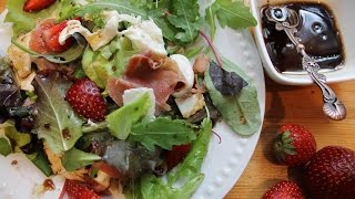 Летний салат с сыром и клубникой Летний салат с сыром и клубникой
