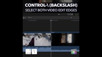 Final Cut Pro Shortcut | Control-\ (Backslash) | Select Both Video Edit Edges
