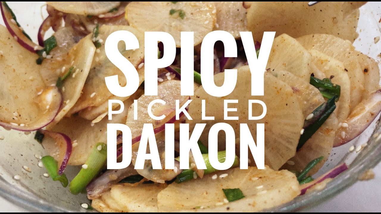 spicy pickled daikon radish | гострий маринований редис дайкон - YouTube