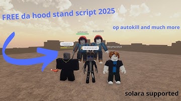 The BEST da hood STAND script 2025, FREE, op autokill, autosave and much more (Skido stand)