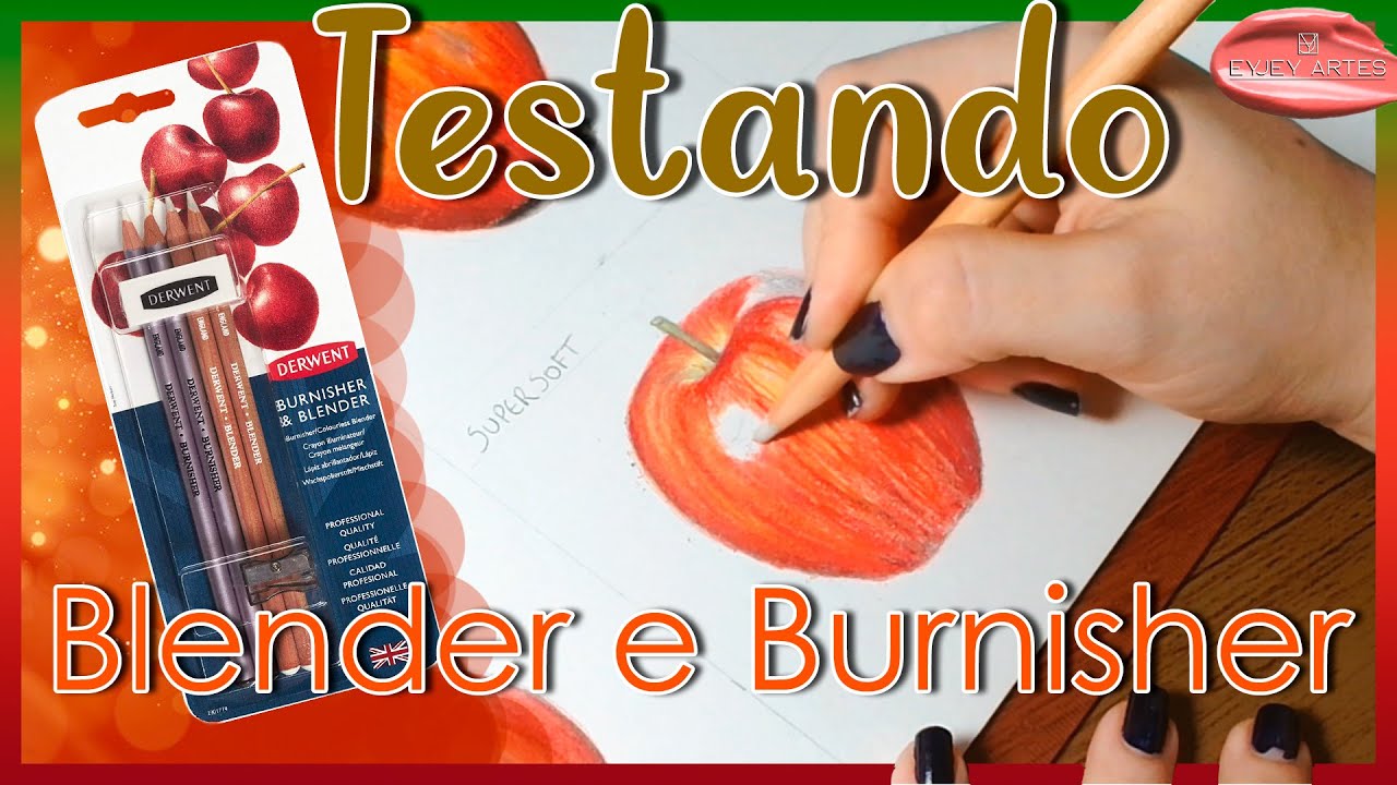 TESTANDO BLENDER E BURNISHER DERWENT EM LAPIS ESCOLAR E PROFISSIONAL