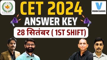 Rajasthan Cet Paper Solution 2024 | CET Graduation Level Paper Solution & Analysis | Vision Classes
