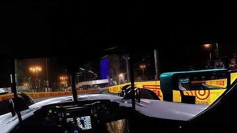 F1 Saudi Arabia Lap around Jeddah Corniche Circuit POV in 6DOF Motion Simulator