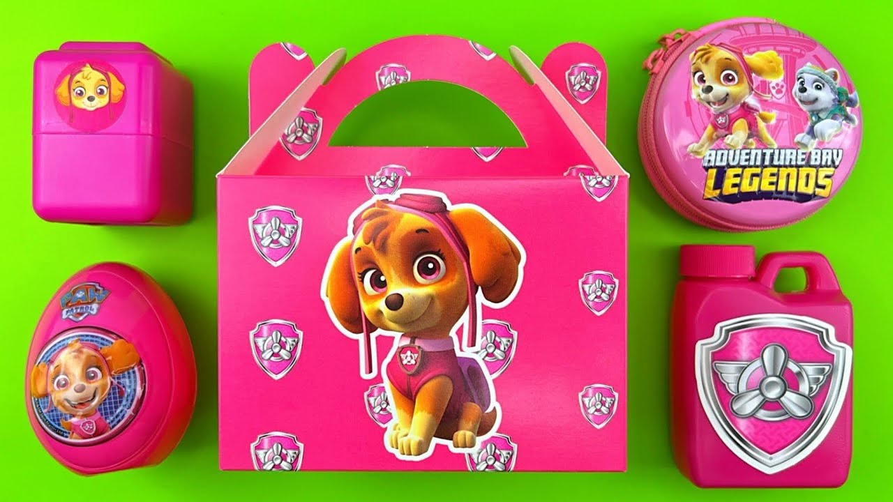 ASMR Candy opening • Pink Candy unboxing • Rainbow Lollipop • Paw Patrol Skye 🐾