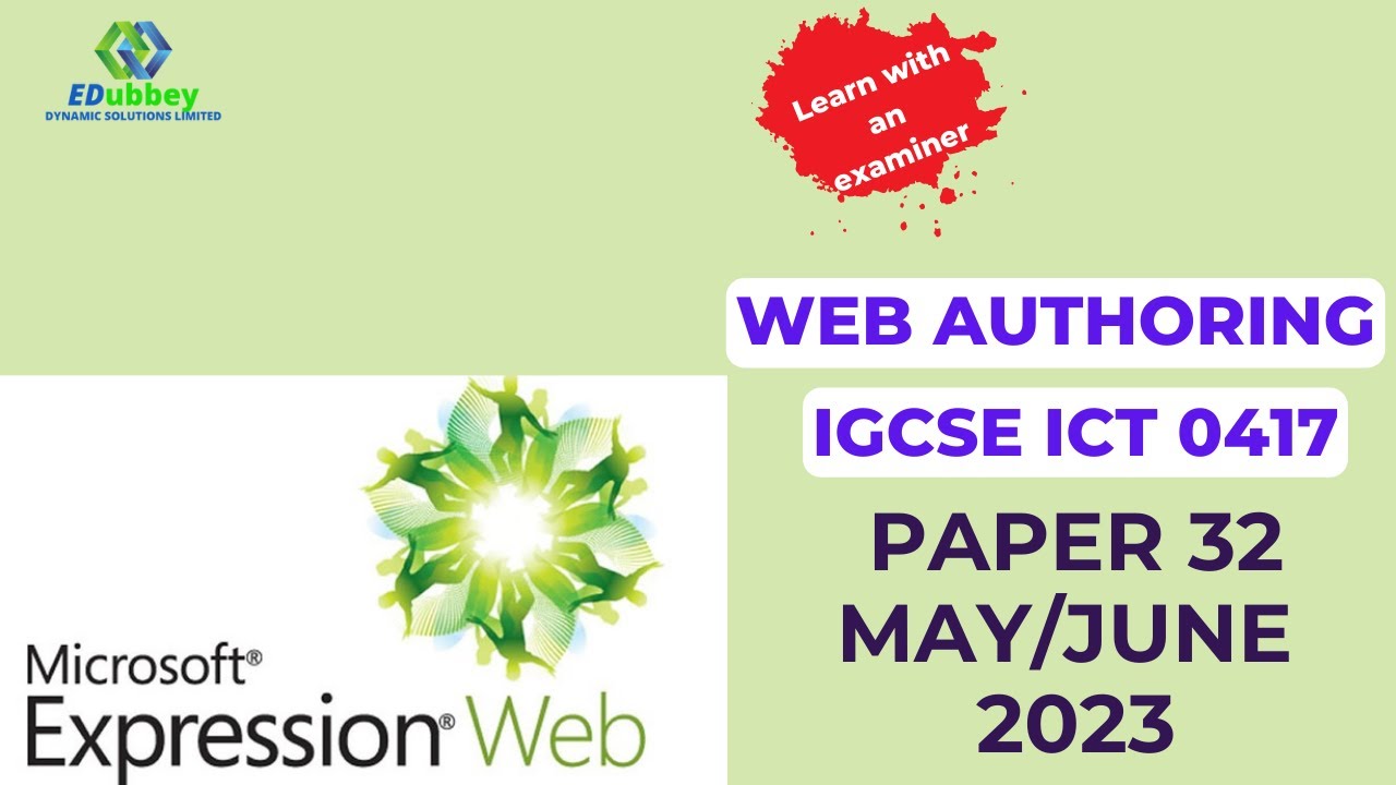 Paper 32 MAY/JUNE 2023 - IGCSE ICT 0417 PRACTICAL (WEB AUTHORING)