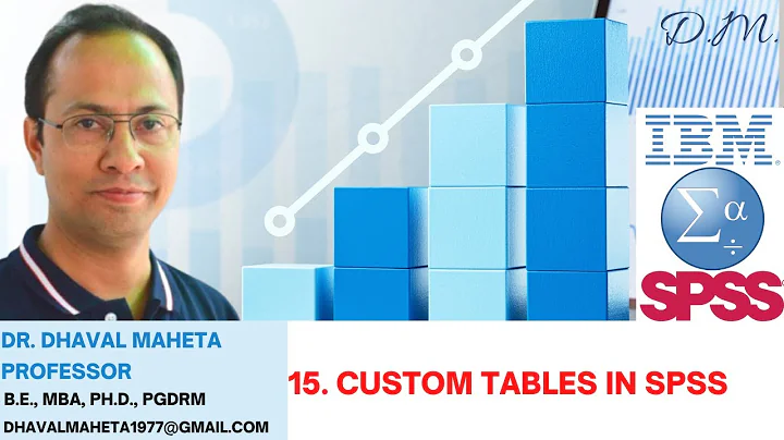 15. Custom Tables in IBM SPSS || Dr. Dhaval Maheta