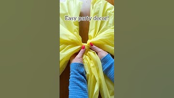 Giant bows from Dollar Tree tablecloths! #dollartree #craft #hacks #party #celebration