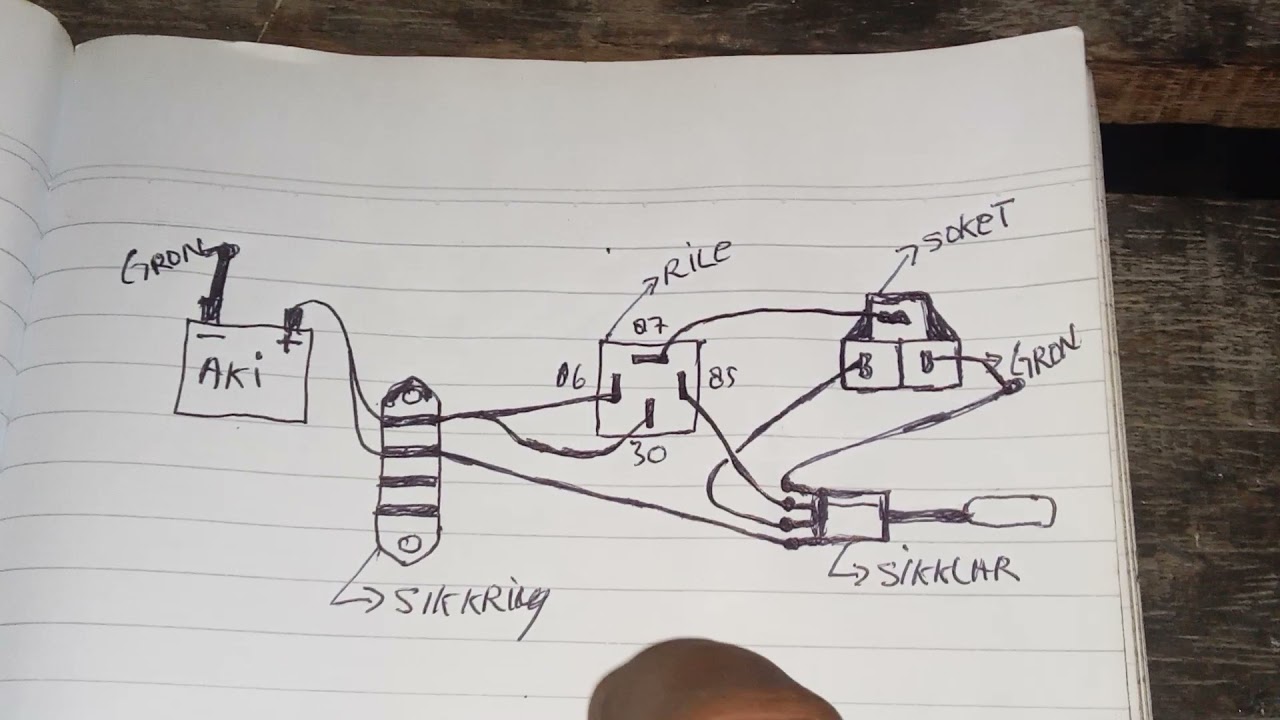 cara mengetahui jalur kabel rile dan soket  lampu kepala L300.