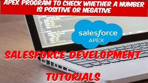 Apex Program to Check Whether a Number is Positive or Negative | Salesforce Training Videos
