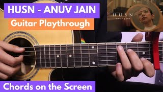 HUSN - ANUV JAIN | Guitar Lesson | Playthrough with Chords | Cover