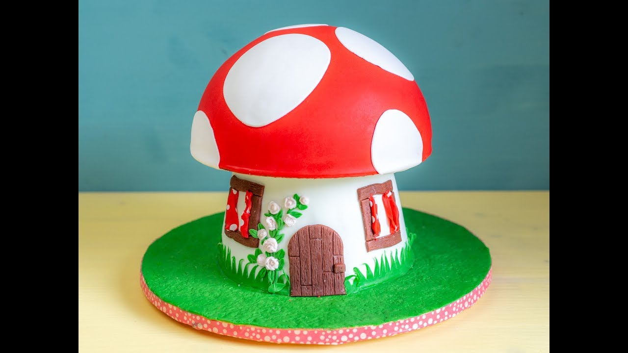 Pilz-Torte / Glückspilz + Anleitung für Mittelstütze bei Torten