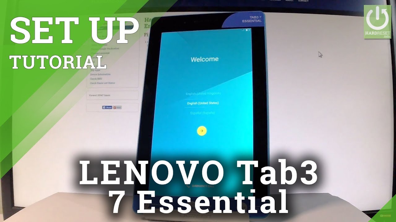 How To Set Up LENOVO Tab3 7 Essential Activation Configuration YouTube