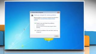 How to run the Windows® 'Memory Diagnostics Tool' to detect RAM issues in Windows® 7