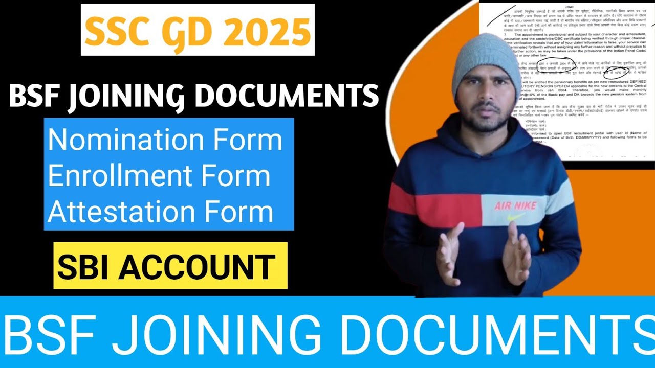 BSF JOINING DOCUMENTS ❗ IMPORTANT DOCUMENTS ❗ BSF #sscgd2025 #bsf #joining #importantdocuments 