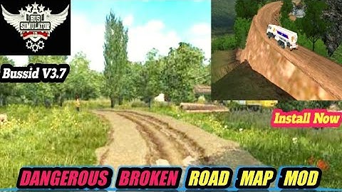 DANGEROUS BROKEN OFFROAD MAP MOD For Bus Simulator Indonesia | Bussid V3.7.1 | Pak zigar gamer |