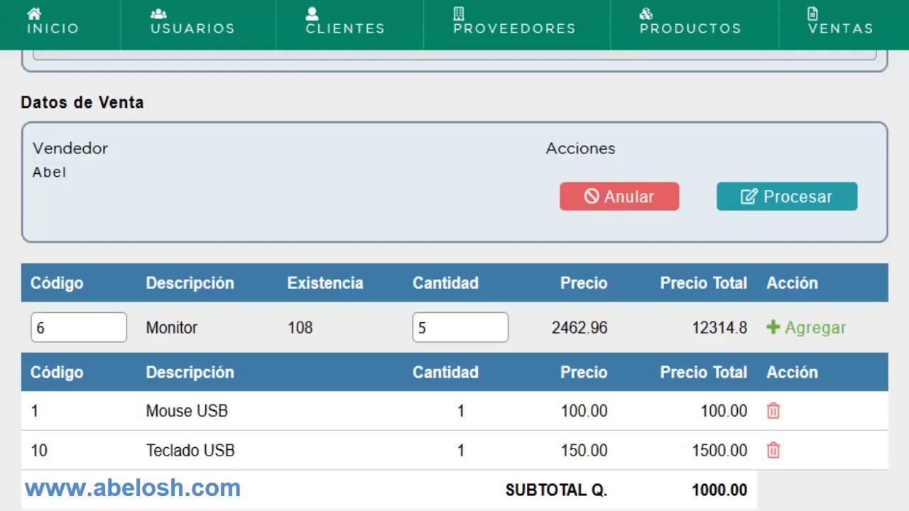 Sistema de Ventas y Facturación (Agregar productos al detalle Parte 1) - 56  