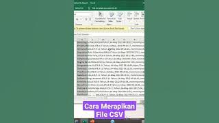 #tutorial merapikan #file #CSV di #microsoft #excel