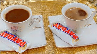 طريقة عمل ‏القهوة العربية #بن العميد بالنوتيلا #اكلات العراقية للنادرات ￼